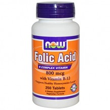 FOLIC ACID 800MCG + B12 25MCG 250 CPR